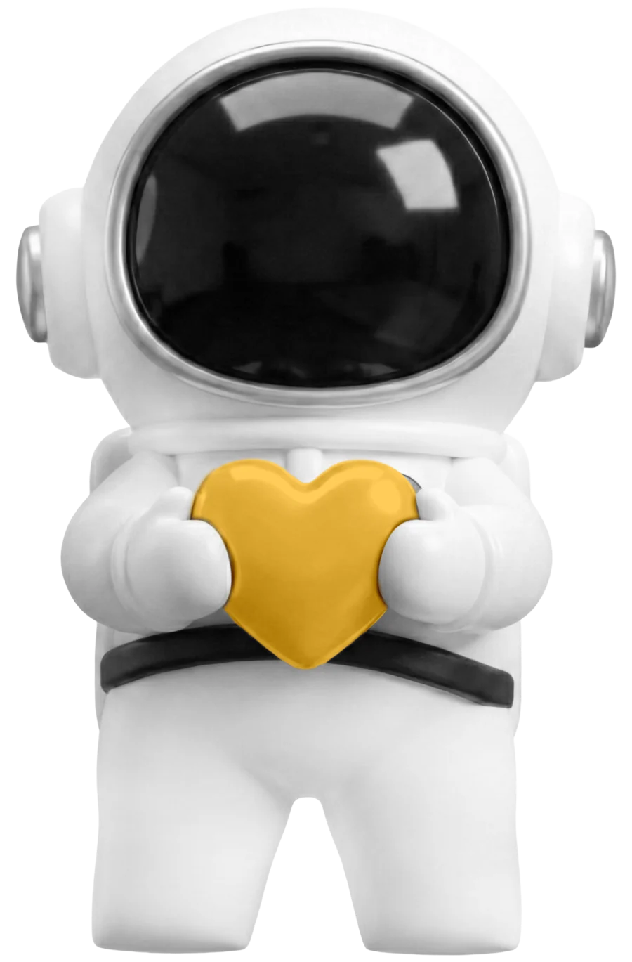 Astronauta abrazando un corazón