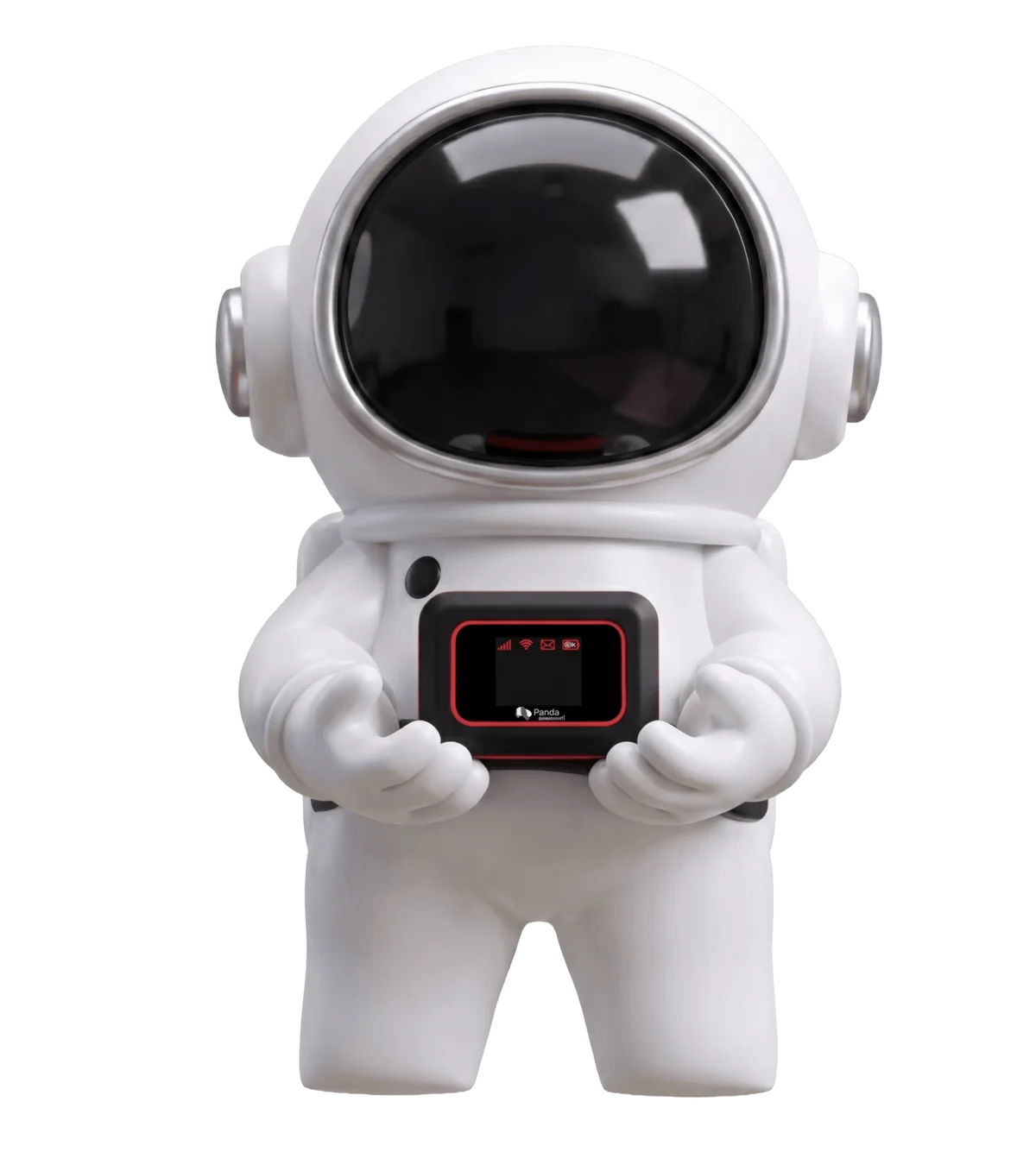 Conectividad MiFi Be Online en cualquier lugar — grupo de excursionistas con panda